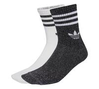 Chaussettes mi-mollet 3 bandes Glitter (2 paires) Black / White 43-45