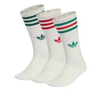 ADIDAS ORIGINALS Chaussettes '3-Stripes High Crew 3 Pairs' émeraude / vert foncé / rouge / blanc, Taille 31-33