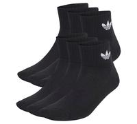 Adidas Mid Ankle 6 Pairs Unisexe - Chaussettes, Noir - Taille 34-36 Black 34-36