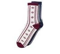 ADIDAS ORIGINALS Chaussettes 'CREW 2 PAIRS IN GIFT BOX' bleu marine / vert foncé / bordeaux / blanc cassé, Taille 34-36