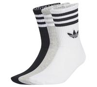 Adidas Originals Chaussettes mi-mollet 3S Crew 3 paires Gris chiné/Noir/Blanc Taille 37-39
