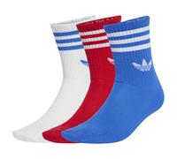 Adidas Mid Cut Crew 3 Pack Unisexe - Chaussettes, Rouge - Taille 43-45 Red 43-45