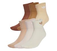 ADIDAS ORIGINALS Chaussettes 'Mid Ankle 6 Pairs' nude / chamois / marron / marron châtaigne / rose pastel / blanc, Taille 43-45