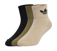ADIDAS ORIGINALS Chaussettes 'Mid Ankle Sock 3 Pair Pack Kids' beige / kaki / noir, Taille 28-30