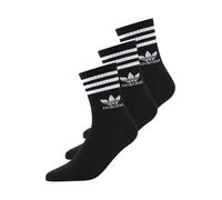 ADIDAS ORIGINALS Chaussettes 'Mid Cut Crew 3 Pairs' noir / blanc, Taille 30-32