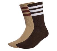 ADIDAS ORIGINALS Chaussettes 'Ribbed Crew 2 Pairs' brun foncé / kaki / bourgogne / blanc, Taille 43-45