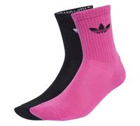 ADIDAS ORIGINALS Chaussettes 'Ruffle Crew 2 Pairs' rose / noir / blanc, Taille 34-36
