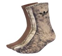 ADIDAS ORIGINALS Chaussettes 'Tie Dye Crew 3 Pairs' beige / marron / moka / noir, Taille 43-45