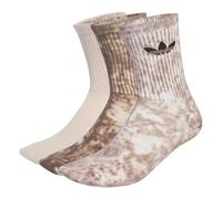ADIDAS ORIGINALS Chaussettes 'Tie Dye Crew 3 Pairs' cappuccino / moka / brun foncé / noir, Taille 43-45