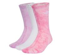 ADIDAS ORIGINALS Chaussettes 'Tie Dye Crew 3 Pairs' magenta / éosine / rose ancienne / blanc, Taille 46-48