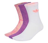ADIDAS ORIGINALS Chaussettes 'Tie Dye Crew 3 Pairs' violet / corail / rose / blanc, Taille 46-48