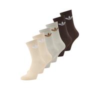 ADIDAS ORIGINALS Chaussettes 'Trefoil' beige / chocolat / gris clair, Taille 40-42