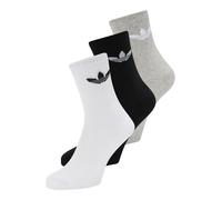 ADIDAS ORIGINALS Chaussettes 'Trefoil' gris chiné / noir / blanc, Taille 38-40,5
