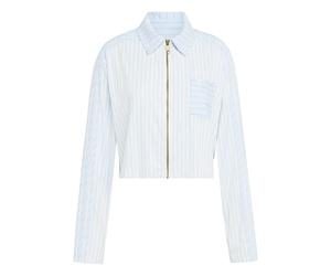 ADIDAS ORIGINALS Chemisier 'ESS' bleu clair / blanc, Taille M-L