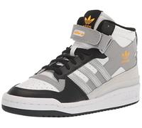 adidas Originals Forum Mid Sneaker, Cloud White/Black/Crew Yellow, 5 US Unisex Big Kid