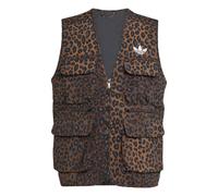 ADIDAS ORIGINALS Gilet 'Leo Regular' marron / gris basalte / noir / blanc, Taille XS