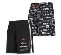 adidas Originals GK9706 Short tissé réversible en forme de trèfle pour homme Noir - Noir - Small