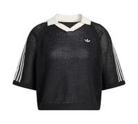 ADIDAS ORIGINALS Haut 'KNITTED CROCHET' noir / blanc, Taille S