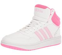 adidas Originals Hoops Mid 3.0 Sneaker, White/Orchid Fusion/Lucid Pink, 13 US Unisex Little Kid