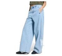 Adidas Originals Jean Adibreak taille mi-haute coupe large bleu denim/blanc Taille 30