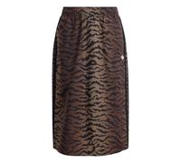 JUPE SLIM EN SERGÉ À MOTIF INTÉGRAL Night Brown 13-14A