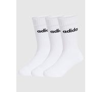 Adidas Chaussettes Linear Kids Crew 3 paires, mixte, blanc, 3-4 ans