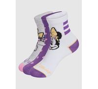 Adidas Chaussettes Disney Minnie Mouse – Blanc pur, lilas – Enfant (3 paires) – M