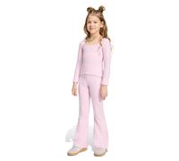 Adidas Originals Longsleeve Leggings Winterized Rib Set Rose 5-6 Years Fille