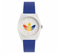 ADIDAS ORIGINALS Montre à affichage analogique bleu / jaune clair / orange foncé / blanc naturel, Taille One Size