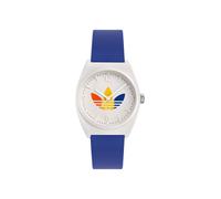 ADIDAS ORIGINALS Montre à affichage analogique 'Project Two Grfx' bleu foncé / orange / rouge / blanc, Taille One Size