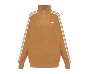 Adidas Originals - Pull Col Roulé avec Fermeture Éclair - Femme - Pulls - Beige - Taille: 40 FR