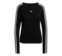 ADIDAS ORIGINALS Pull-over 'SLIM SOLID SPIKE KNIT' noir / blanc, Taille XL-XXL