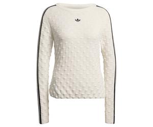 ADIDAS ORIGINALS Pull-over 'SLIM SOLID SPIKE KNIT' noir / blanc, Taille XXXS-XXS