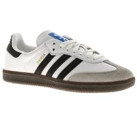 Adidas Originals Samba OG Baskets Femme Cuir Blanc à Lacets UK 4-6.5