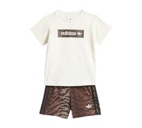 ADIDAS ORIGINALS Set 'AOP SHORT TEE' marron / chocolat / blanc naturel, Taille 104