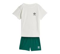 ADIDAS ORIGINALS Set 'REGULAR WIDE RIB SHORT T-SHIRT' vert / noir / blanc, Taille 104
