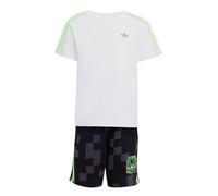 ADIDAS ORIGINALS Set 'x Minecraft' gris foncé / vert clair / noir / blanc, Taille 104