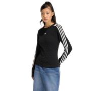 ADIDAS ORIGINALS Pull-over 'SLIM SOLID SPIKE KNIT' noir / blanc, Taille XXXS-XXS