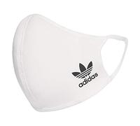 adidas Originals Standard Face Covers 3-Pack, White/Black, Medium/Large