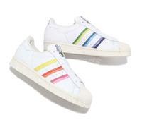 Adidas Originals Superstar Pride Cuir Baskets Blanc Arc-En-Ciel LGBT