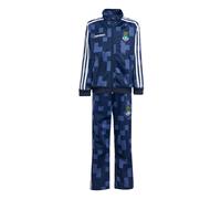 ADIDAS ORIGINALS Survêtement 'X Minecraft Firebird Tracksuit' bleu / bleu foncé / kiwi / blanc, Taille 116