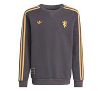 ADIDAS ORIGINALS Sweat 'Manchester United Terrace Icons' jaune d'or / violet clair / noir, Taille 176
