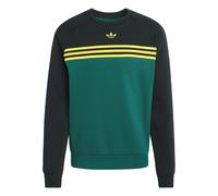 ADIDAS ORIGINALS Sweat-shirt 'CHEST STRIPES CREWNECK' jaune foncé / émeraude / sapin, Taille M