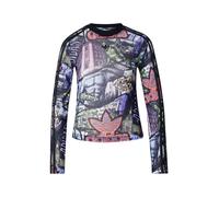 ADIDAS ORIGINALS T-shirt 'Adidas x Jeremy Scott' bleu-gris / jaune citron / rouge pastel / noir, Taille XXS