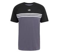 ADIDAS ORIGINALS T-Shirt 'CHEST STRIPES' gris basalte / noir / blanc, Taille XL