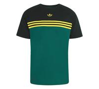 ADIDAS ORIGINALS T-Shirt 'CHEST STRIPES' jaune foncé / émeraude / noir, Taille M