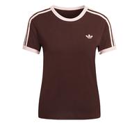 ADIDAS ORIGINALS T-shirt '3 STRIPES SLIM' chocolat / rosé, Taille XS
