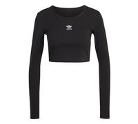 Adidas Originals Essentials Ribbed Crop Long Sleeve Top Noir M Femme
