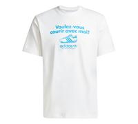 ADIDAS ORIGINALS T-Shirt 'Graphic' aqua / blanc, Taille XS