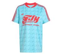 ADIDAS ORIGINALS T-shirt 'Graphic Football Allover Print' bleu / aqua / rouge, Taille M-L